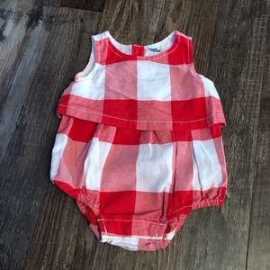 Old Navy Plaid Pattern Onesie 0-3mo